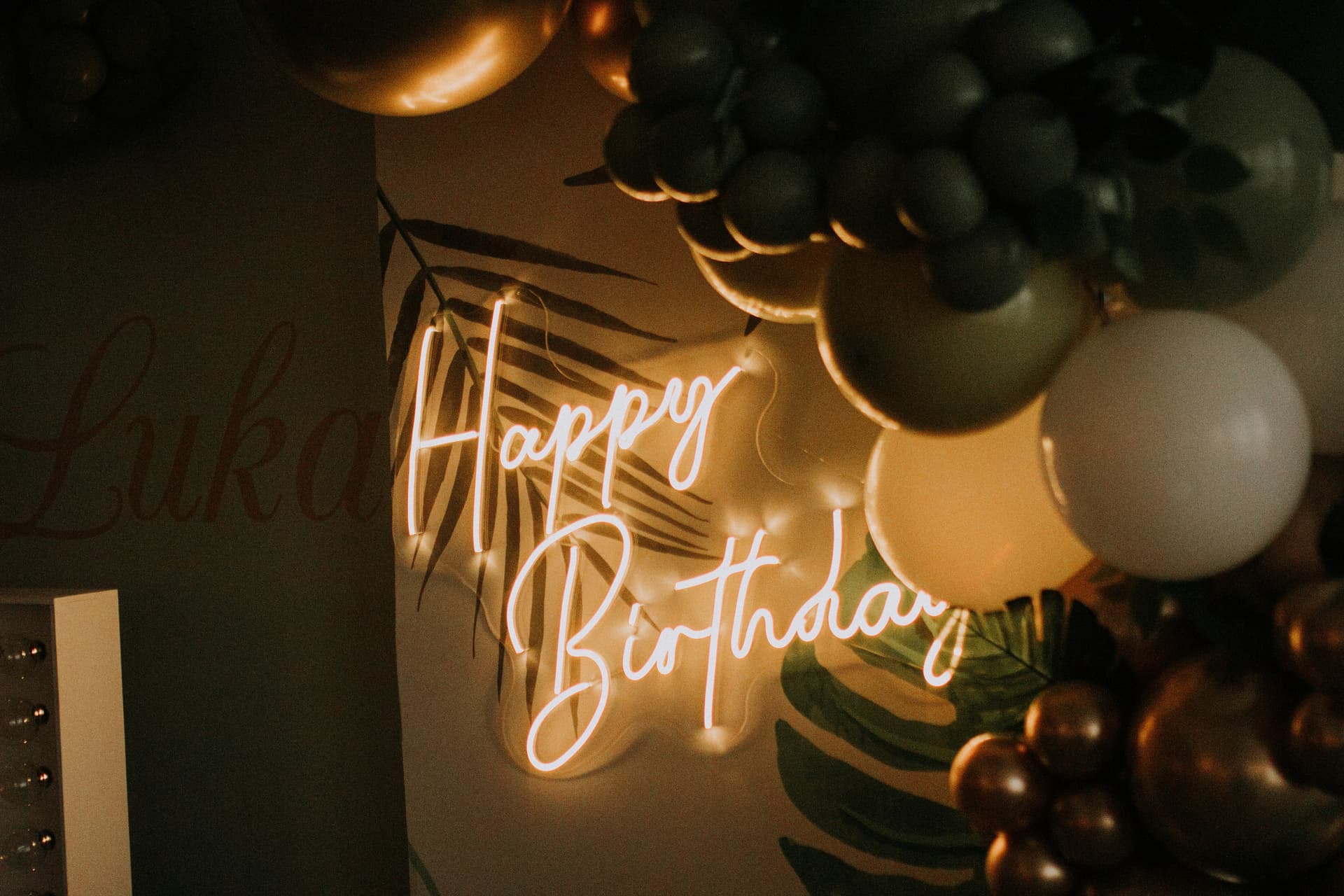 Friends celebrating at a birthday party